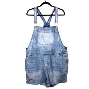 City Chic Blue Denim Adjustable Strap Front Pocket Shortalls Short Overalls 14
